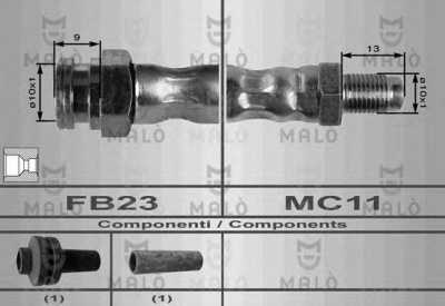 MALO 8435 -  Тормозной шланг