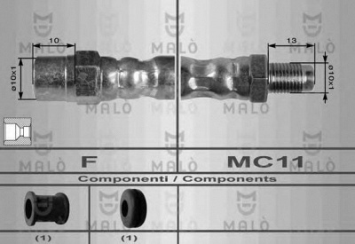 MALO 8458 -  Тормозной шланг
