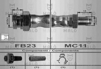 MALO 8492 -  Тормозной шланг
