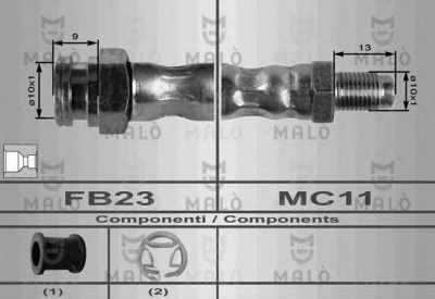 MALO 8512 -  Тормозной шланг