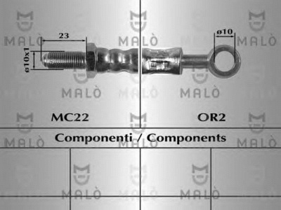 MALO 8514 -  Тормозной шланг