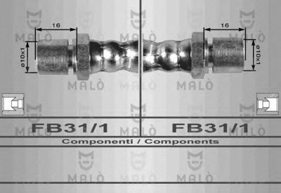 MALO 8523 -  Тормозной шланг