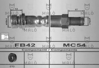 MALO 8543 -  Тормозной шланг