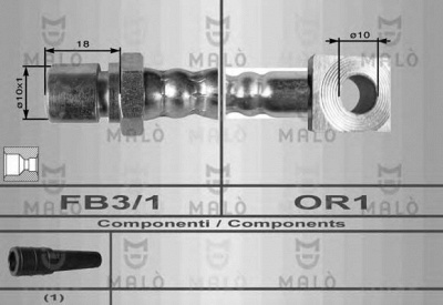 MALO 8545 -  Тормозной шланг