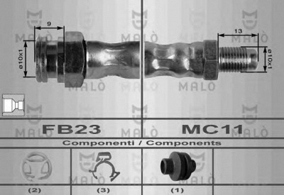 MALO 8552 -  Тормозной шланг