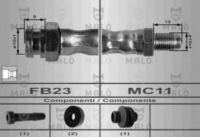 MALO 8560 -  Тормозной шланг