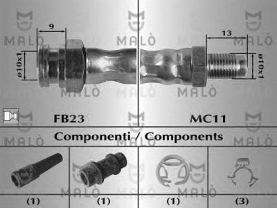 MALO 8571 -  Тормозной шланг