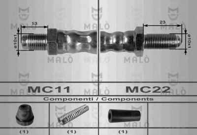 MALO 8605 -  Тормозной шланг