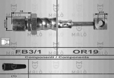 MALO 8615 -  Тормозной шланг