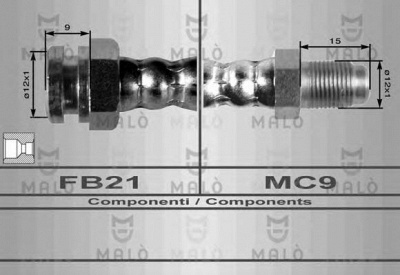 MALO 8642 -  Тормозной шланг