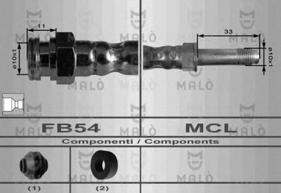 MALO 8924 -  Тормозной шланг