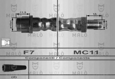 MALO 8927 -  Тормозной шланг