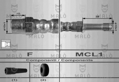 MALO 8929 -  Тормозной шланг