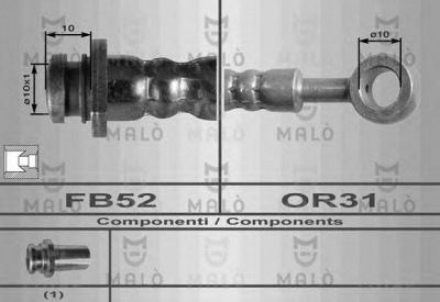 MALO 8932 -  Тормозной шланг