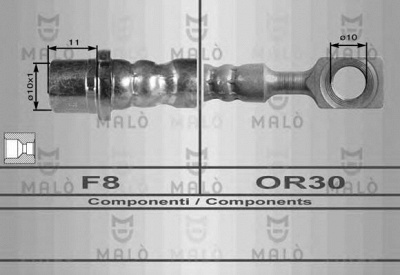 MALO 8936 -  Тормозной шланг