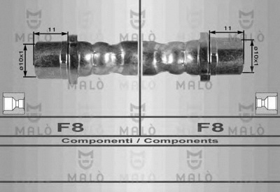 MALO 8938 -  Тормозной шланг