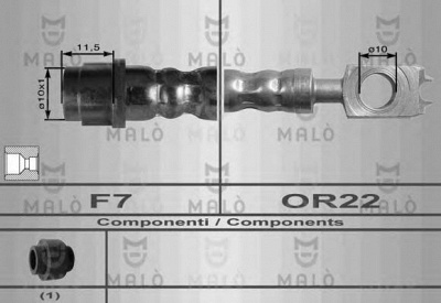 MALO 8966 -  Тормозной шланг