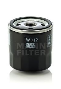 MANN w712 -  Масляный фильтр| Фильтр, Гидравлическая система привода рабочего оборудования| Фильтр, система вентиляции картера