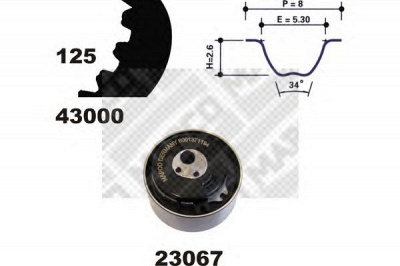 MAPCO 23000 -  Комплект ремня ГРМ