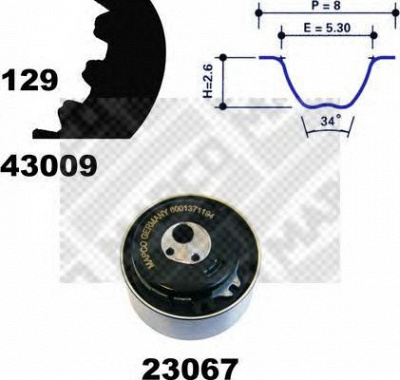 MAPCO 23009 -  Комплект ремня ГРМ