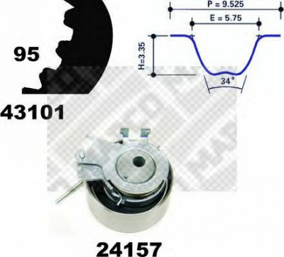 MAPCO 23101 -  Комплект ремня ГРМ