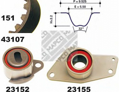 MAPCO 23112 -  Комплект ремня ГРМ