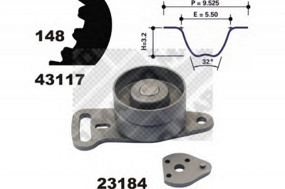 MAPCO 23119 -  Комплект ремня ГРМ
