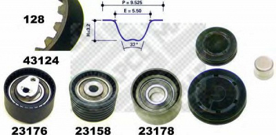 MAPCO 23124 -  Комплект ремня ГРМ