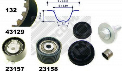 MAPCO 23129 -  Комплект ремня ГРМ