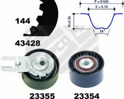 MAPCO 23400 -  Комплект ремня ГРМ