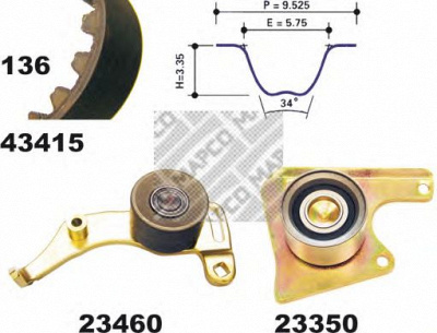 MAPCO 23415 -  Комплект ремня ГРМ
