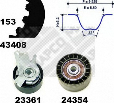 MAPCO 23420 -  Комплект ремня ГРМ