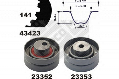 MAPCO 23423 -  Комплект ремня ГРМ