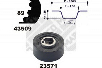 MAPCO 23509 -  Комплект ремня ГРМ