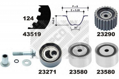 MAPCO 23521 -  Комплект ремня ГРМ