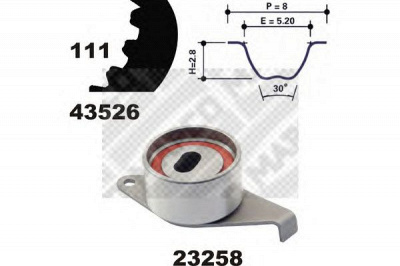 MAPCO 23526 -  Комплект ремня ГРМ