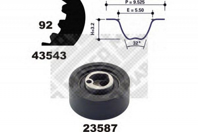 MAPCO 23543 -  Комплект ремня ГРМ