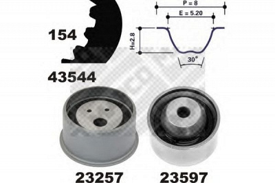 MAPCO 23544 -  Комплект ремня ГРМ