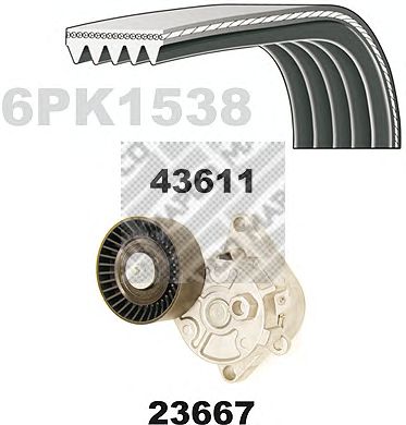 MAPCO 23611 -  Поликлиновой ременный комплект