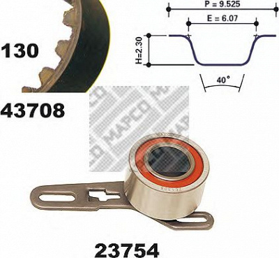 MAPCO 23708 -  Комплект ремня ГРМ