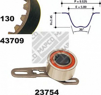 MAPCO 23709 -  Комплект ремня ГРМ