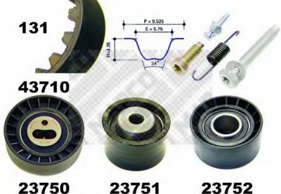 MAPCO 23710 -  Комплект ремня ГРМ