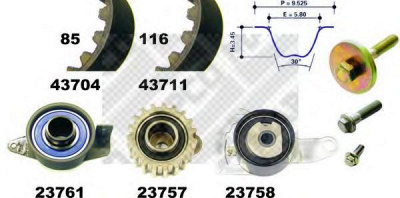MAPCO 23712 -  Комплект ремня ГРМ
