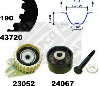 MAPCO 23720 -  Комплект ремня ГРМ