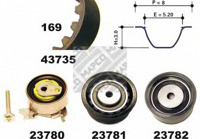 MAPCO 23735 -  Комплект ремня ГРМ