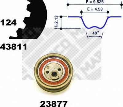 MAPCO 23825 -  Комплект ремня ГРМ