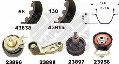 MAPCO 238381 -  Комплект ремня ГРМ