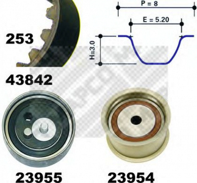 MAPCO 23842 -  Комплект ремня ГРМ