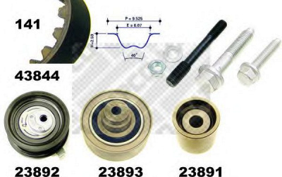 MAPCO 23845 -  Комплект ремня ГРМ