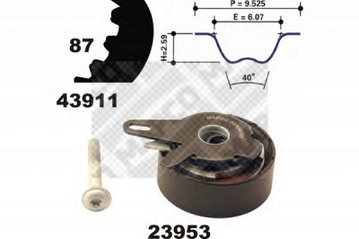 MAPCO 23911 -  Комплект ремня ГРМ
